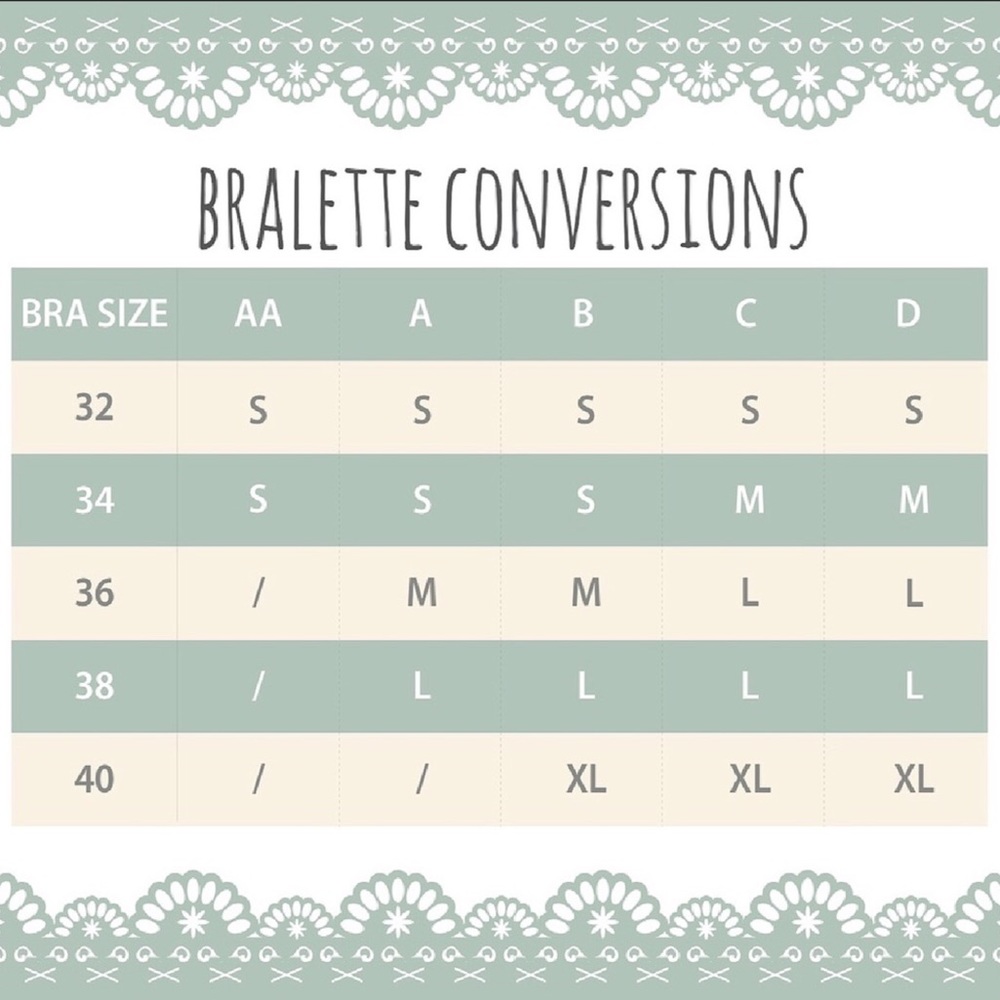 Cream Double Strap Scalloped Floral Lace Bralette - Picture 4 of 4